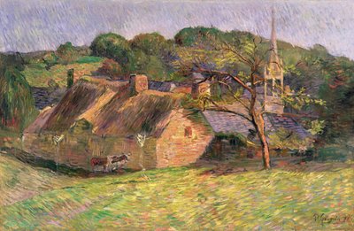 Landschap bij Pont-Aven, 1888 door Paul Gauguin